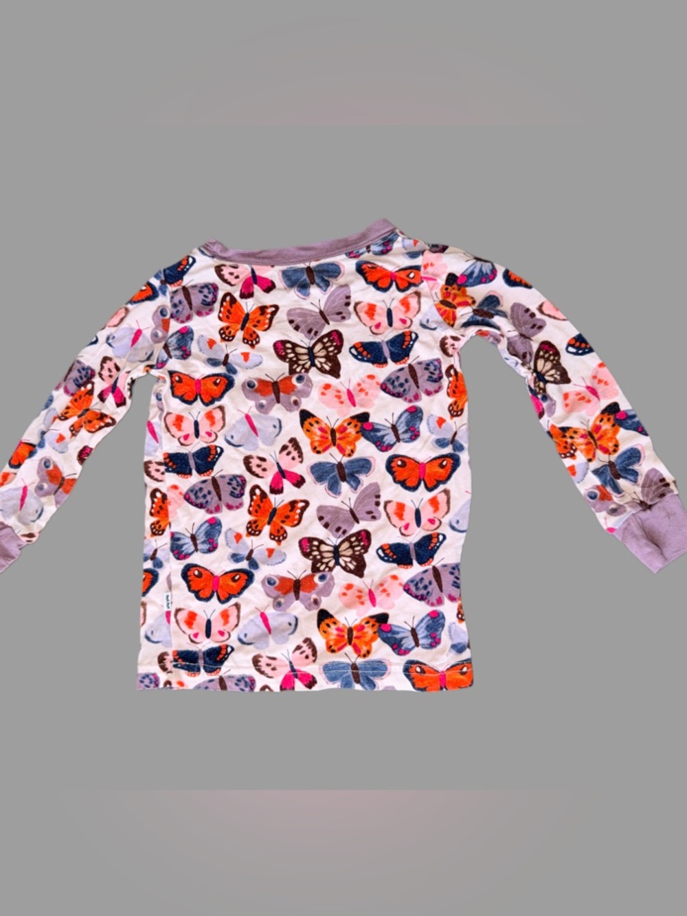 Little Sleepies 2 Piece Pajamas | Unisex | 12-18M| Butterfly Print | Like New - Picture 3 of 4